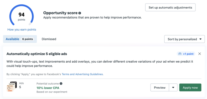Chance score
